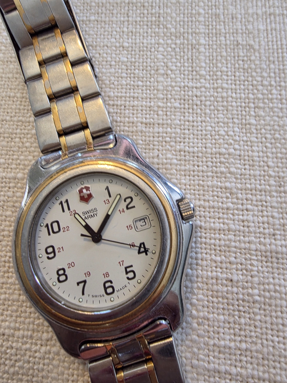 Swiss Army Men's Two-Tone Stainless Steel Wristwatch - White Dial